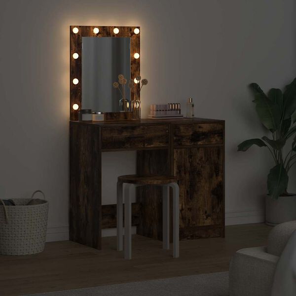 vidaXL Dressing galds 2 pcs Brūna 50 x 41 x 135 cm Inženierijas koks