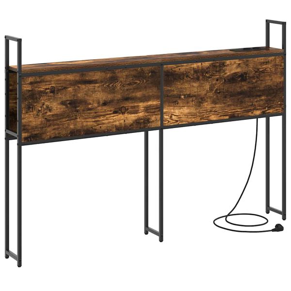 vidaXL Uzglabā&scaron;anas galvas balsts ar uzlādes staciju 123 x 15 x 98 cm