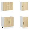 vidaXL 7-daļīgs virtuves skapītis komplekts, Lucca, ozolkoka