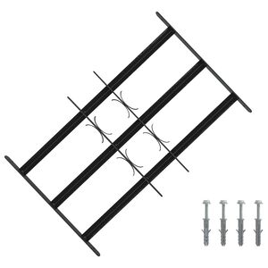 vidaXL Apsardzes restes logiem ar 3 &scaron;ķērsstieņiem 3 gab. 43-74 cm