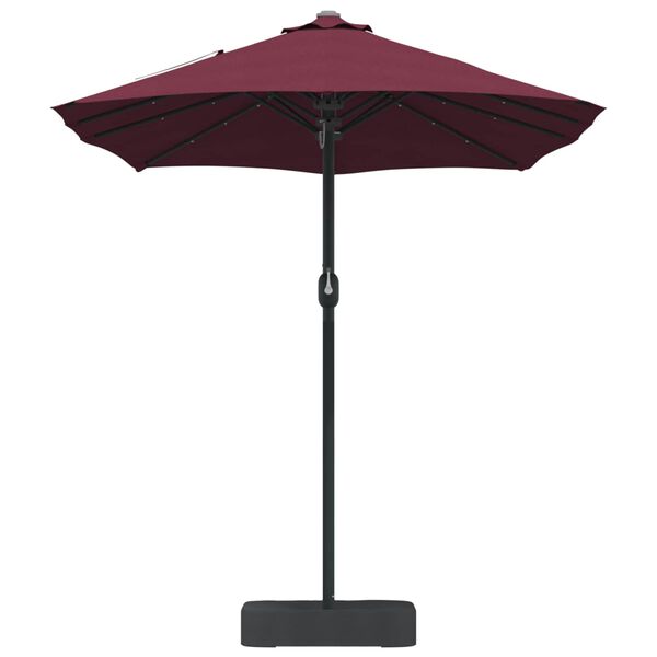 vidaXL Dārza parasols Bordo sarkans 385 x 209 x 244 cm Poliesters