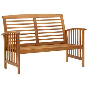 vidaXL dārza sols, 119 cm, akācijas masīvkoks