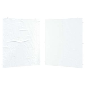 vidaXL Ballī&scaron;u telts siena 2 gab. 200 x 195 cm Balts PE un Tērauds