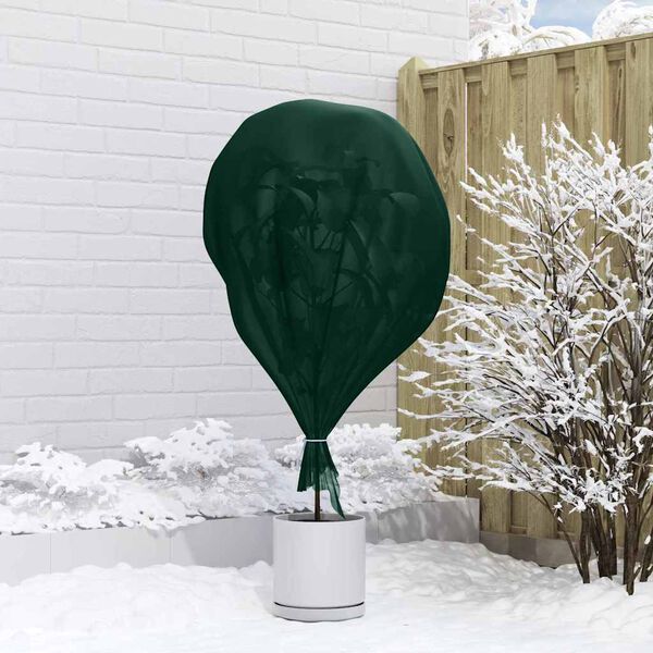 vidaXL Sals aizsardzības augu flīss Zaļa 100 x 3,2 m Nesintētā auduma