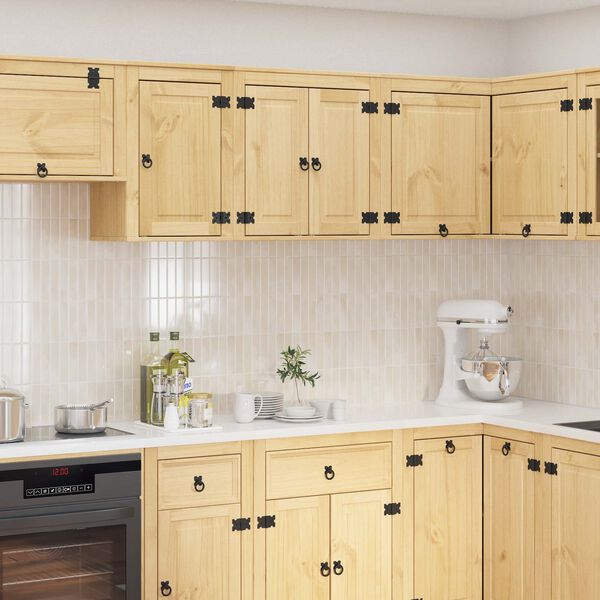 vidaXL Plakans ar plauktu Medus 60 x 32 x 40 cm Ciets priedes koks