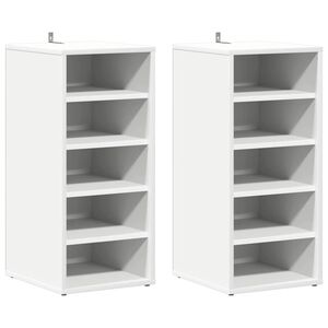 vidaXL Apavu skapji 31,5 x 35 x 70 cm Balts 6 nodalījumi apaviem