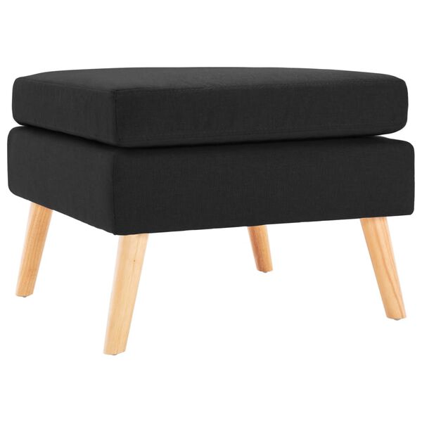 vidaXL kāju soliņš, melns audums