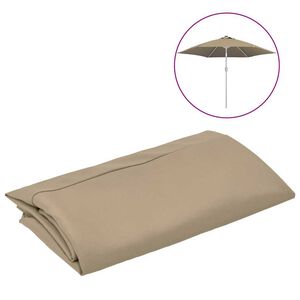 vidaXL saulessarga rezerves audums, pelēkbrūns, 300 cm
