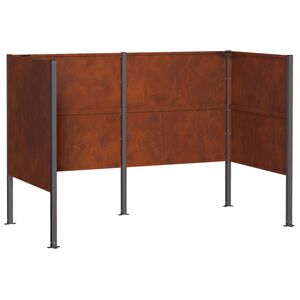 vidaXL Atkritumu tvertņu ekrāns 167 x 85 x 113 cm Novecināts tērauds