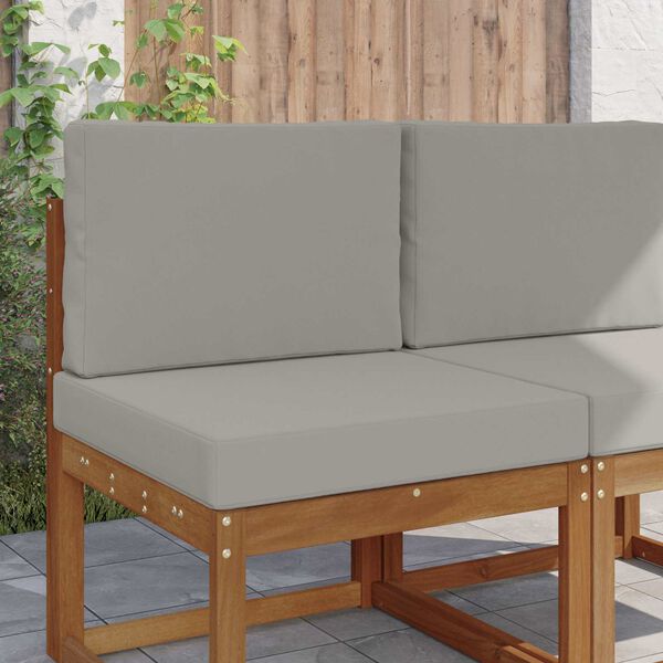 vidaXL Āra dīvāna spilvens 2 pcs Pelēks Poliesters