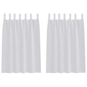 vidaXL Voile aizkaris 2 pcs Gai&scaron;i pelēks 140 x 140 cm Poliesters