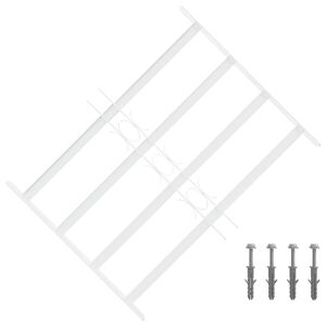 vidaXL Dro&scaron;ības restes logiem ar 4 &scaron;ķērsbāriem 3 gab. 43-74 cm