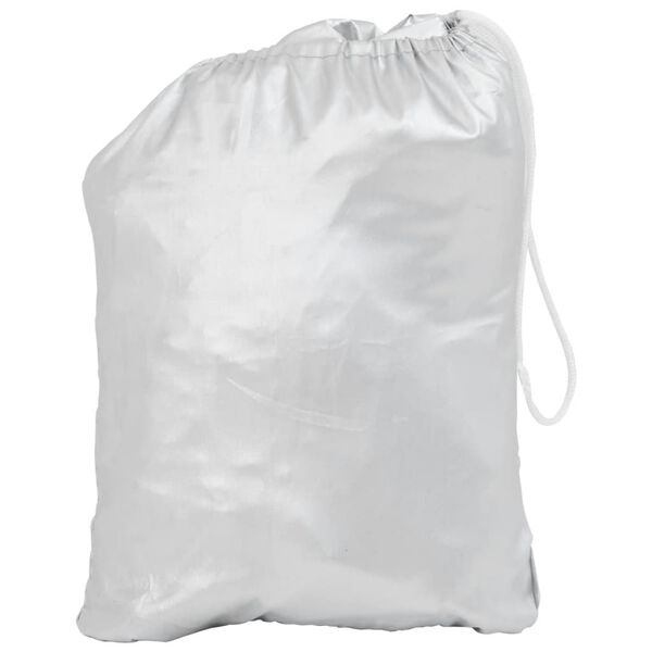 vidaXL ma&scaron;īnas vienas puses pārsegs, ar āķiem, sudraba, L