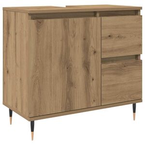 vidaXL vannasistabas skapītis koka krāsa 65x33x60 cm inženierijas koks
