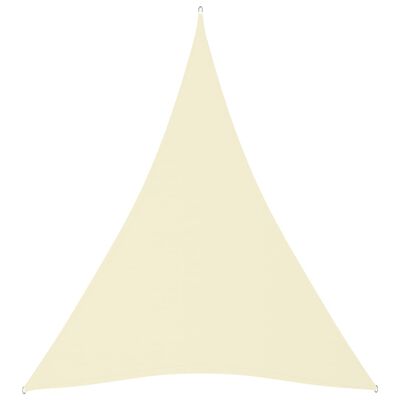 vidaXL saulessargs, 4x5x5 m, trijstūra, krēmkrāsas oksforda audums