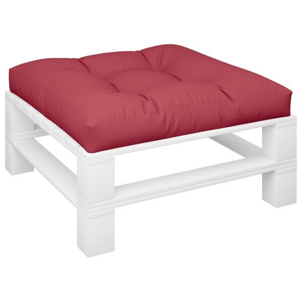 vidaXL pale&scaron;u dīvāna spilvens, 70x70x12 cm, audums, vīnsarkans