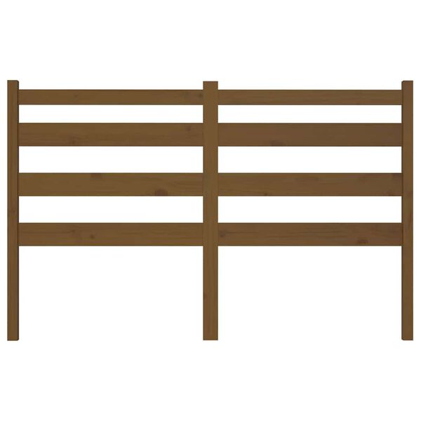 vidaXL gultas galvgalis, medus brūns, 166x4x100 cm, priedes masīvkoks
