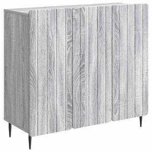 vidaXL Puse Pelēks Sonoma ozols 89 x 34,5 x 82 cm Inženierijas koks