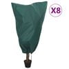 vidaXL augu pārsegi ar aukliņu, 8 gab., 70 g/m&sup2;, 0,8x1,2 m