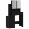 vidaXL Dressing galds ar atvilktni Melns ozolkoks 80 x 35 x 132 cm