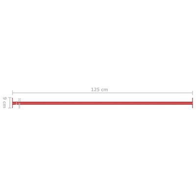 vidaXL griešanās stieņi, 2 gab., 125 cm, tērauds, sarkans