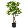 vidaXL mākslīgais citronkoks, 234 lapas, 90 cm, zaļ&scaron;