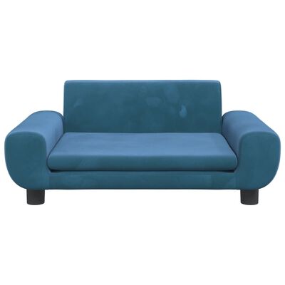 vidaXL bērnu dīvāns, zils, 70x45x33 cm, samts