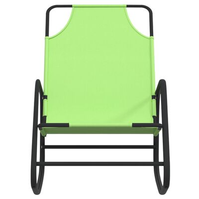 vidaXL sauļošanās šūpuļkrēsls, tērauds, zaļš tekstilēns