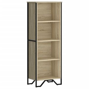 vidaXL grāmatplaukts, ozola krāsa, 50x31x137,5 cm, inženierijas koks