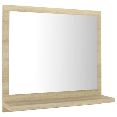 vidaXL vannasistabas spogulis, ozolkoka krāsā, 40x10,5x37 cm