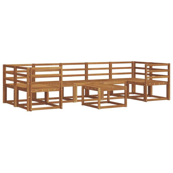 vidaXL Āra dīvānu komplekts 8 pcs Dabiska Cietā akācijas koks