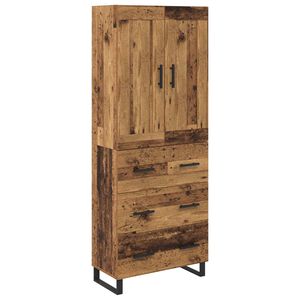 vidaXL Augstais skapītis Vecs koks 69,5 x 34 x 180 cm