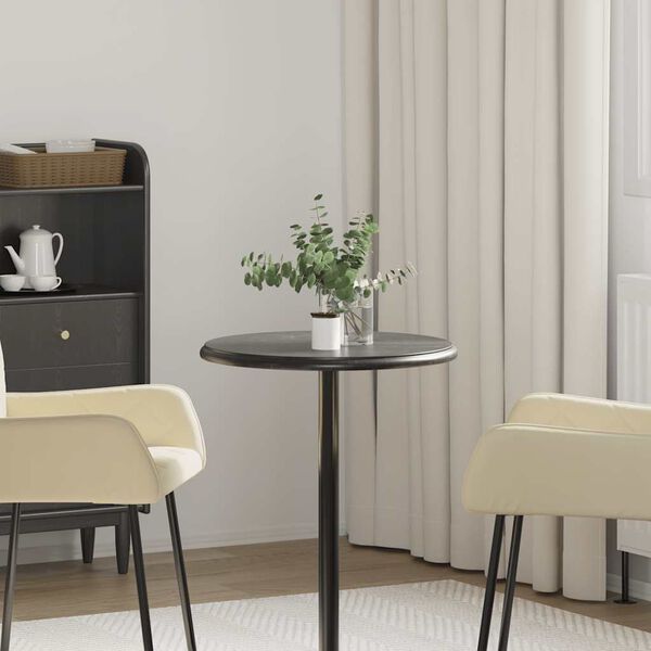 vidaXL galda virsma, &Oslash;50x2,5 cm, melns marmors