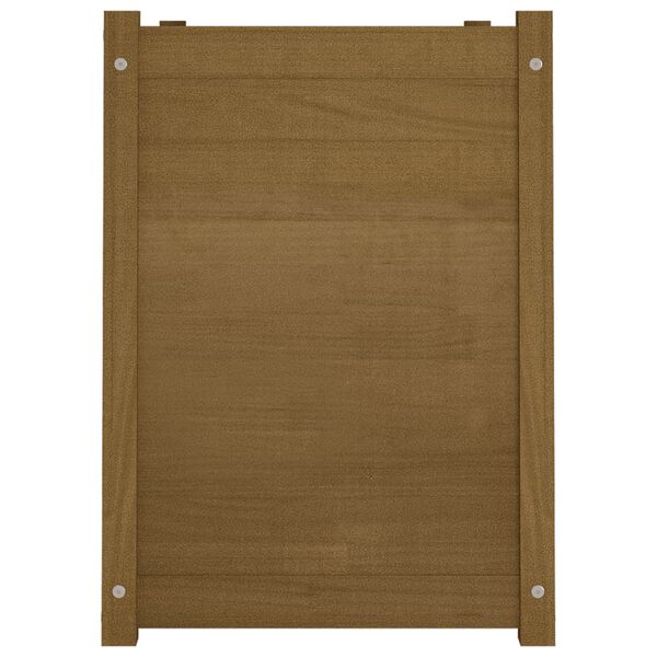 vidaXL dārza puķu kaste, 100x50x70 cm, medus brūna, priedes masīvkoks