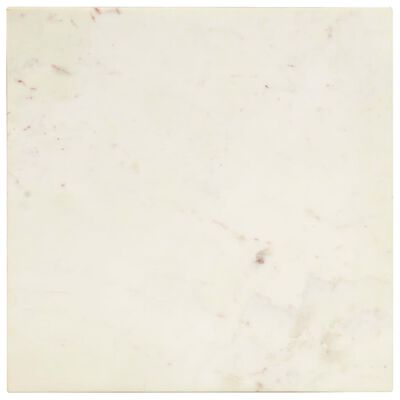 vidaXL kafijas galdiņš, 40x40x35 cm, akmens, balta marmora tekstūra