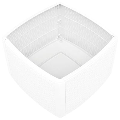 vidaXL galdiņš, balts, 54x54x36,5 cm, plastmasa