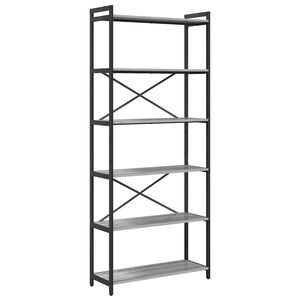 vidaXL Grāmatu plaukts 80 x 30 x 189,5 cm Inženierijas koks