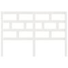 vidaXL gultas galvgalis, balts, 141x4x100 cm, priedes masīvkoks