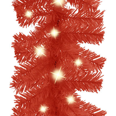 vidaXL Ziemassvētku vītne ar LED lampiņām, 20 m, sarkana