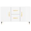 vidaXL kumode, spīdīgi balta, 100x36x60 cm, inženierijas koks