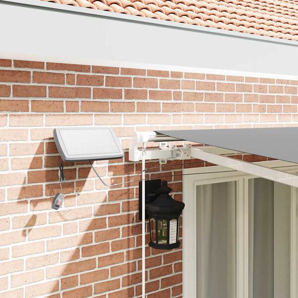 vidaXL Markīze ar Balts 4,5 × 3,5 m Metāla