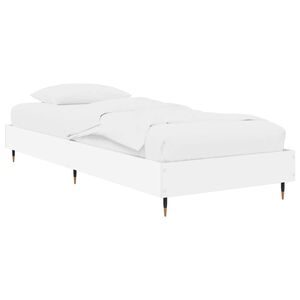 vidaXL Gultas rāmis Balts 80 x 200 cm Inženierijas koks
