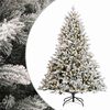 vidaXL Mākslīgā Saliekamā Ziemassvētku Egle 150 cm 150 LED Silti balts
