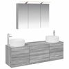 vidaXL Vannas istabas mēbeļu komplekts 4 pcs Pelēks Sonoma