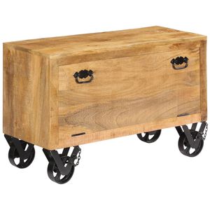 vidaXL apavu plaukts, 86x35x55 cm, mango masīvkoks