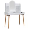 vidaXL Tualetes galda komplekts FAUSKE 4 gab. Balts 100 x 50 x 143 cm