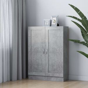 vidaXL grāmatu skapis betona pelēks 82,5x30,5x115 cm inženierijas koks