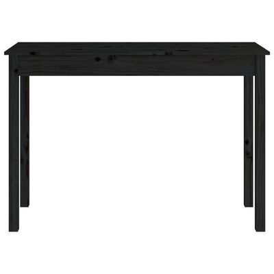vidaXL konsoles galdiņš, melns, 110x40x75 cm, priedes masīvkoks