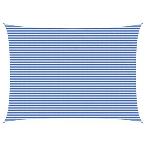 vidaXL Saulessargs 5 x 7 m HDPE Taisnstūra Zila un balta