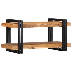 vidaXL Sienas plaukts 70x33x35 cm Akācijas masīvkoka